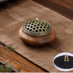 CXYP-011 Walnut Zen Incense Burner (Ruyi)