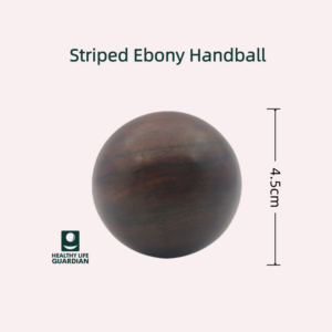 Striped ebony massage handballs have a unique texture, they are smooth and glossy. playing with them often can improve arm pain and numbness, and may even help with Alzheimer's disease.