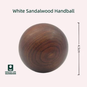 White sandalwood is a superior wood, and the grain and color of this type of massage handball are quite exquisite. It feels warm and soothing to play with, making it a very pleasant massage handball.